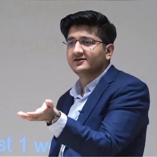 Salman Ahmad Awan during an educational presentation